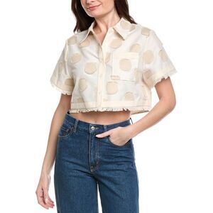 Simkhai Womens  Topanga Shirt, Beige